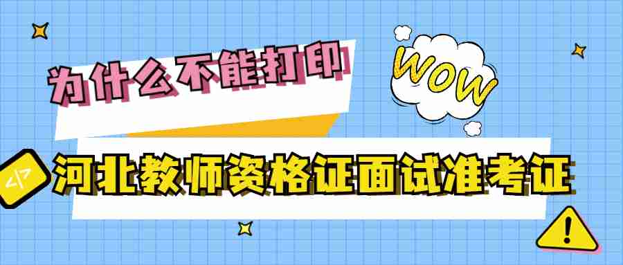 河北教師資格證面試準考證